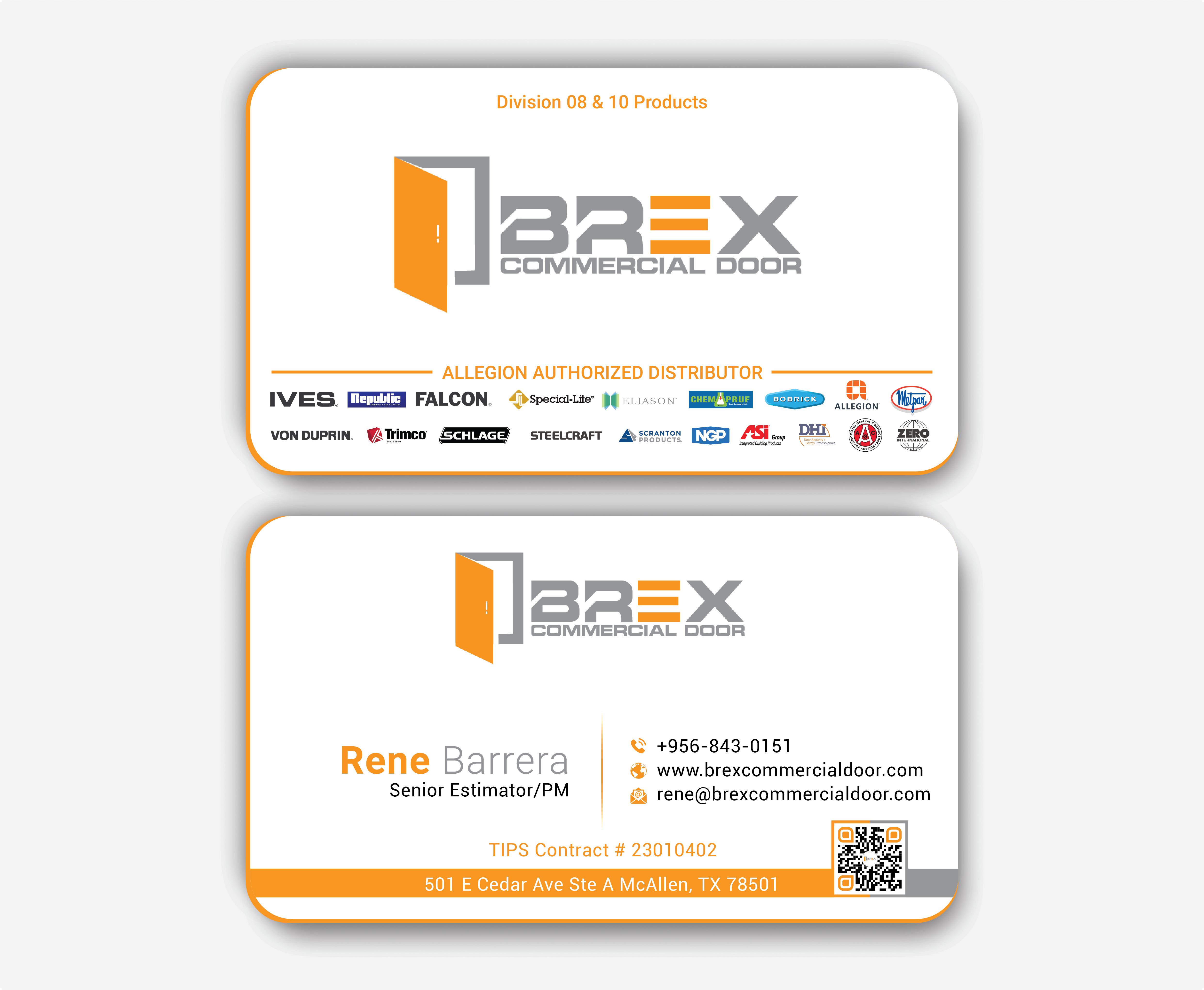 Visitenkarten-Design von DesignerShahadat für BREX Commercial Door | Design #36389026