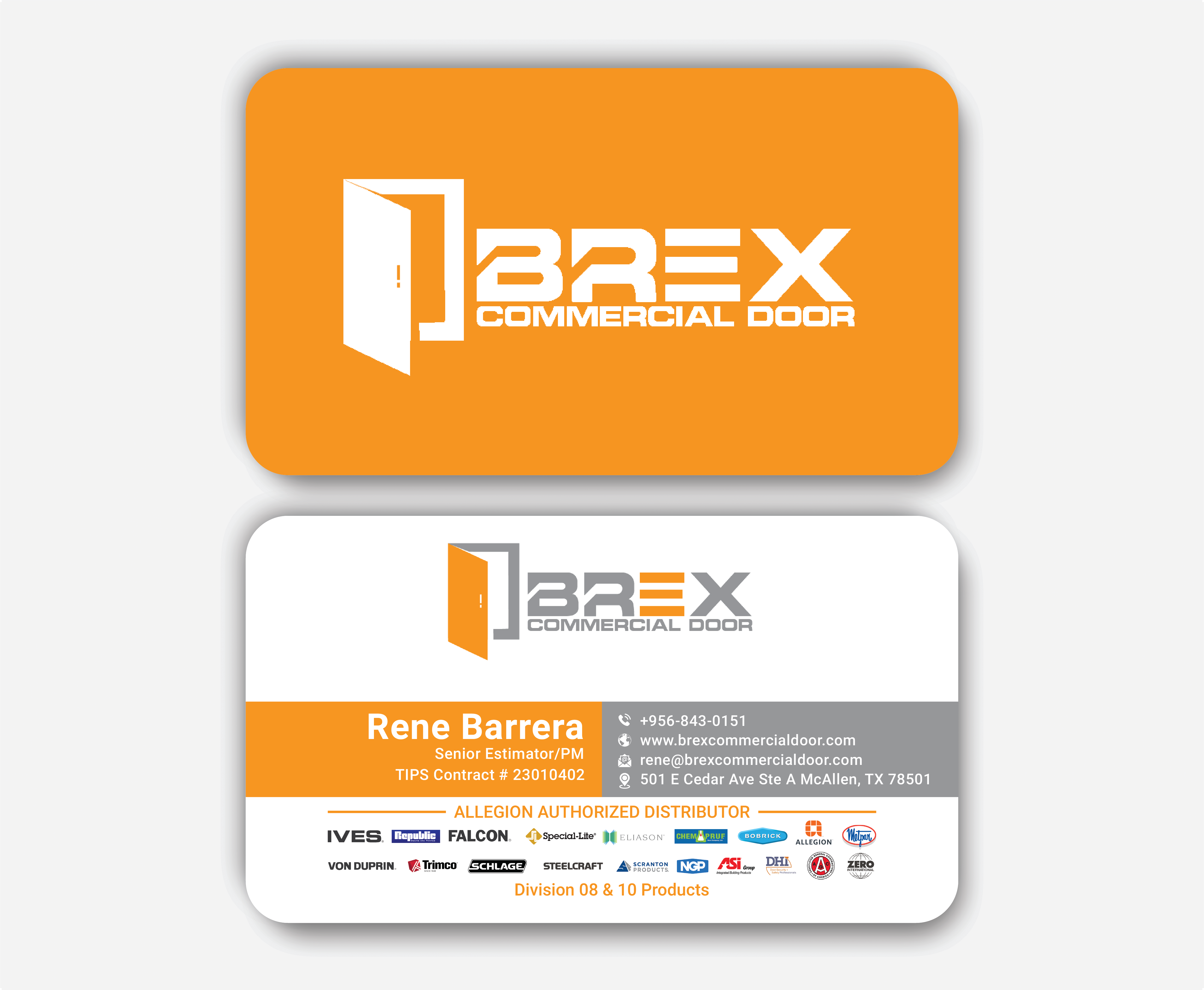 Visitenkarten-Design von DesignerShahadat für BREX Commercial Door | Design #36391655