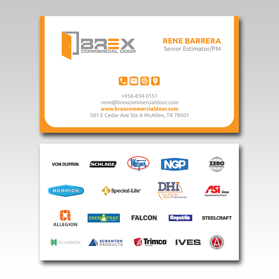 Visitenkarten-Design von YourLogoMaster für BREX Commercial Door | Design #36389935