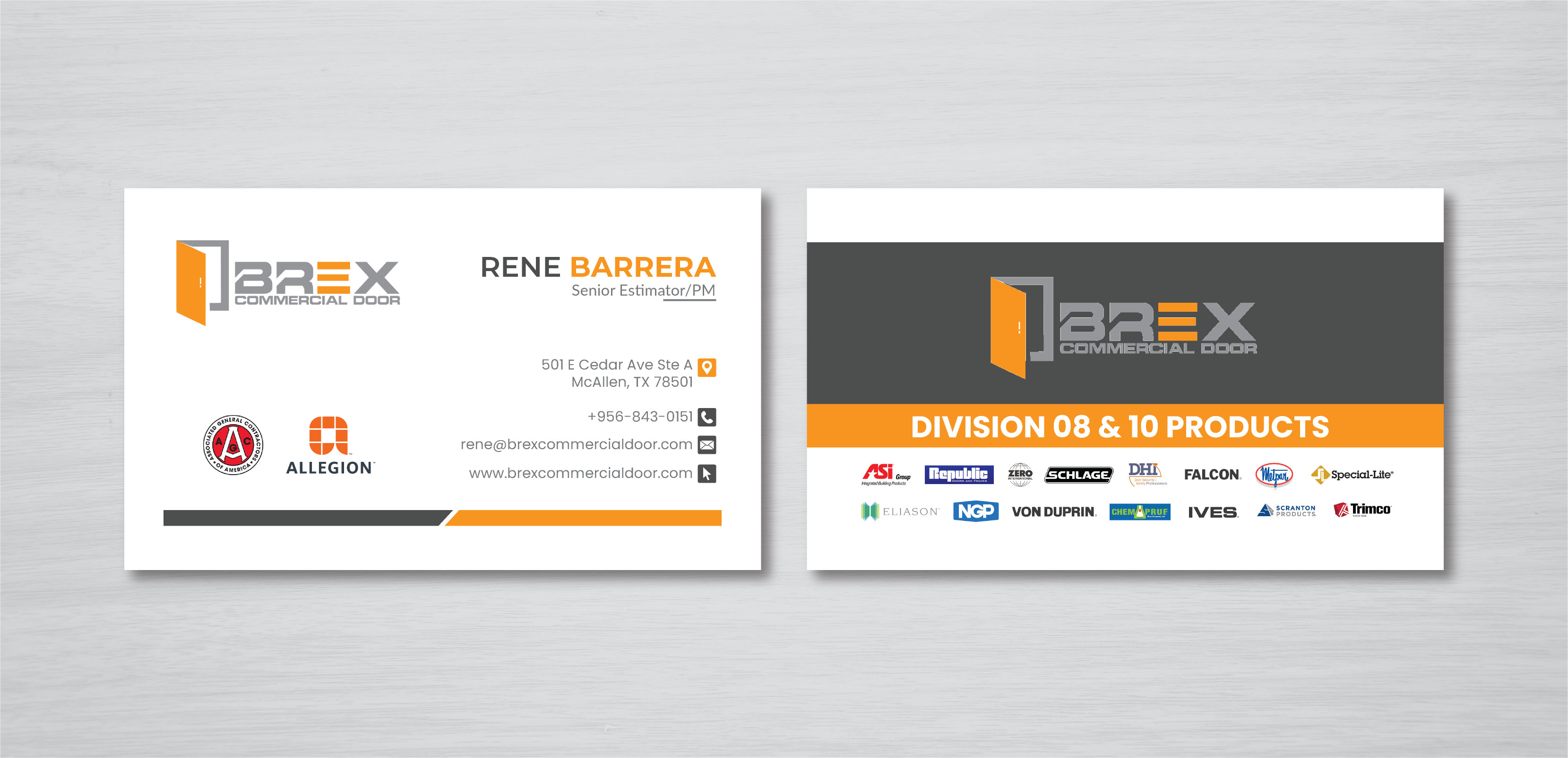 Business Card Design by artbitin for BREX Commercial Door | Design #36379287
