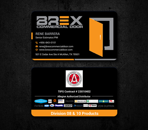 Visitenkarten-Design von freelancer75 für BREX Commercial Door | Design: #36382501