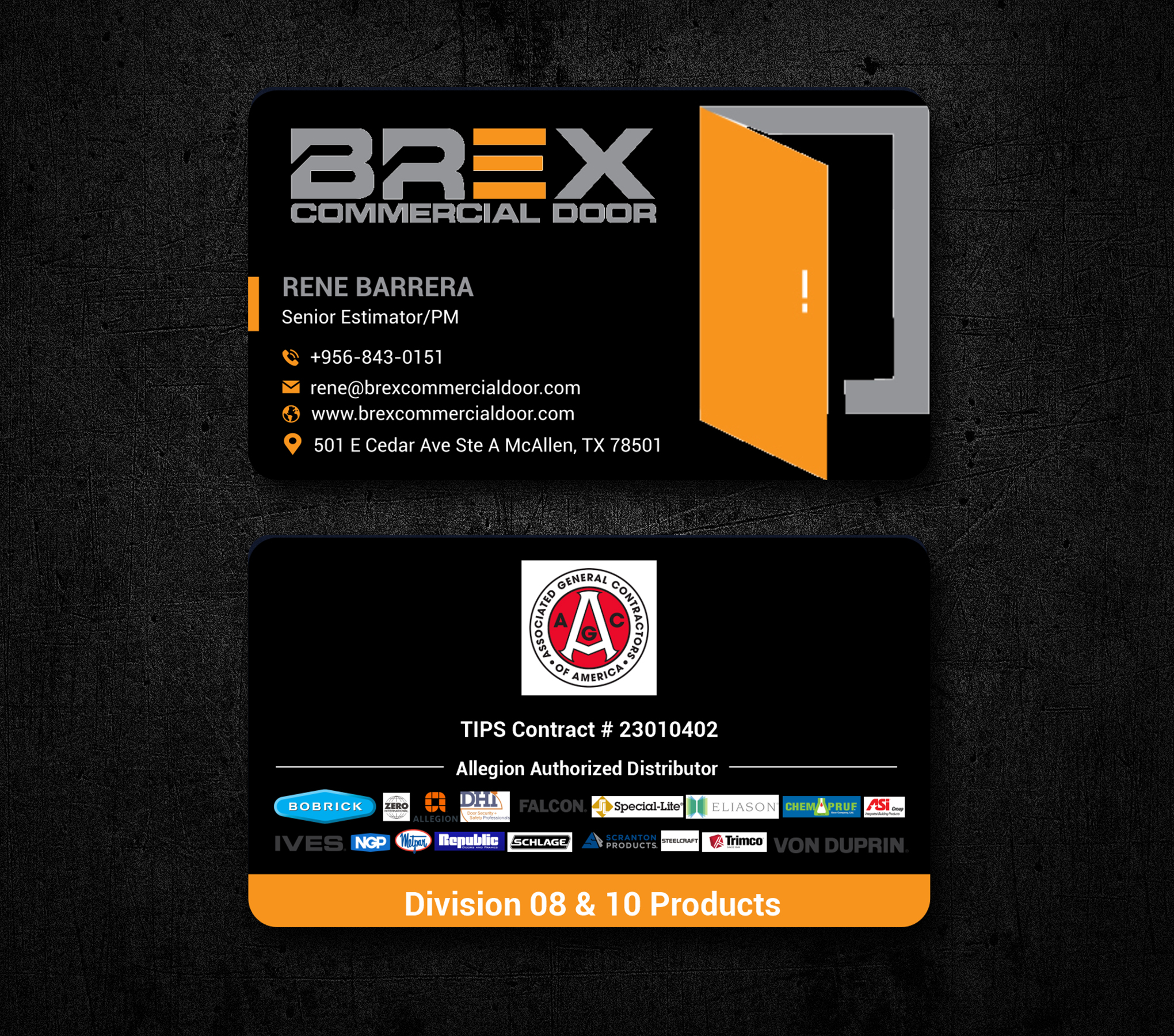 Visitenkarten-Design von freelancer75 für BREX Commercial Door | Design #36382520