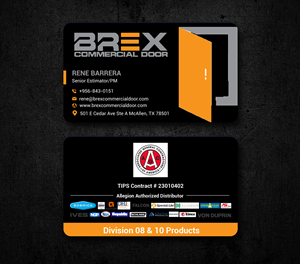 Visitenkarten-Design von freelancer75 für BREX Commercial Door | Design: #36382520
