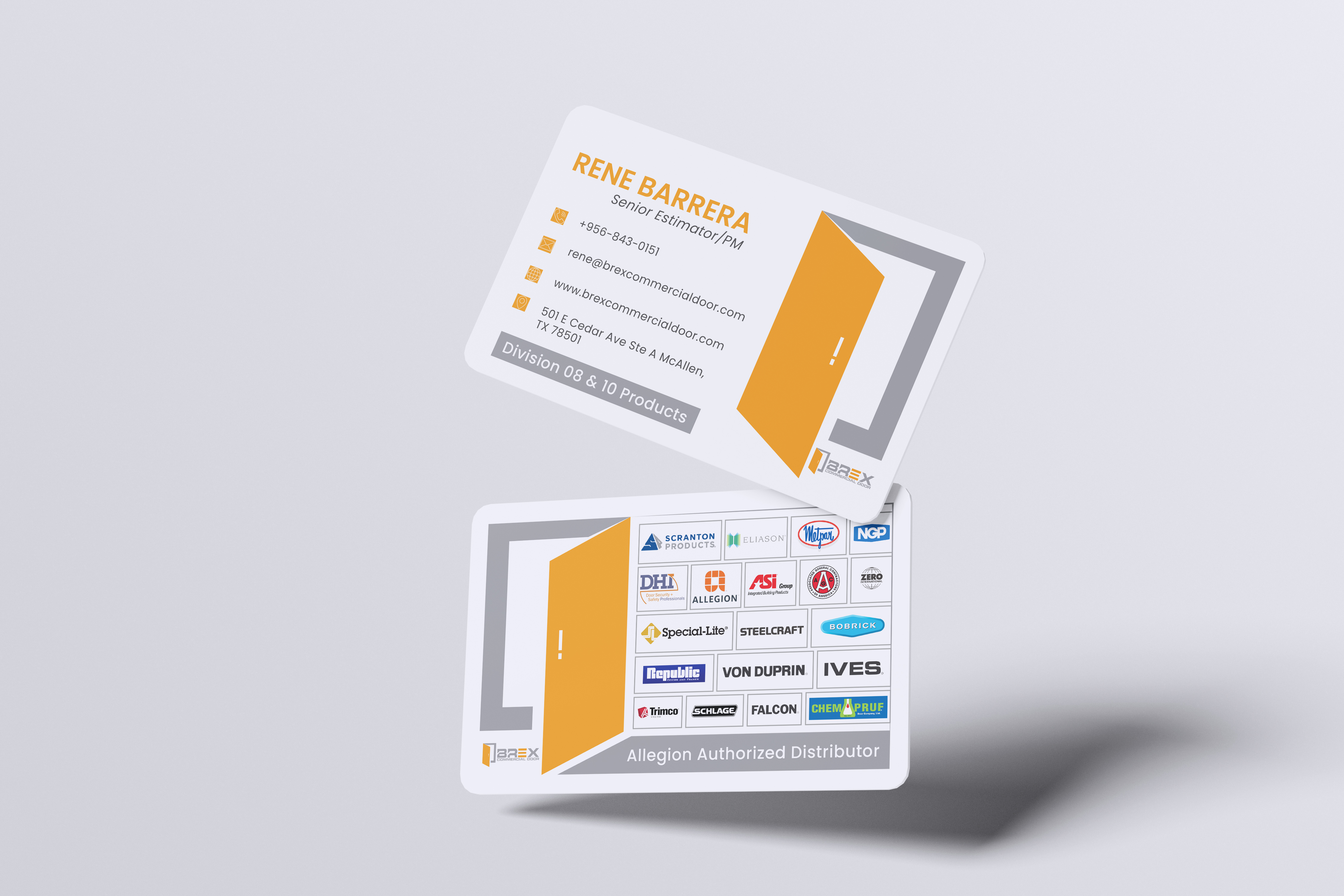 Visitenkarten-Design von Teja_1 für BREX Commercial Door | Design #36397796