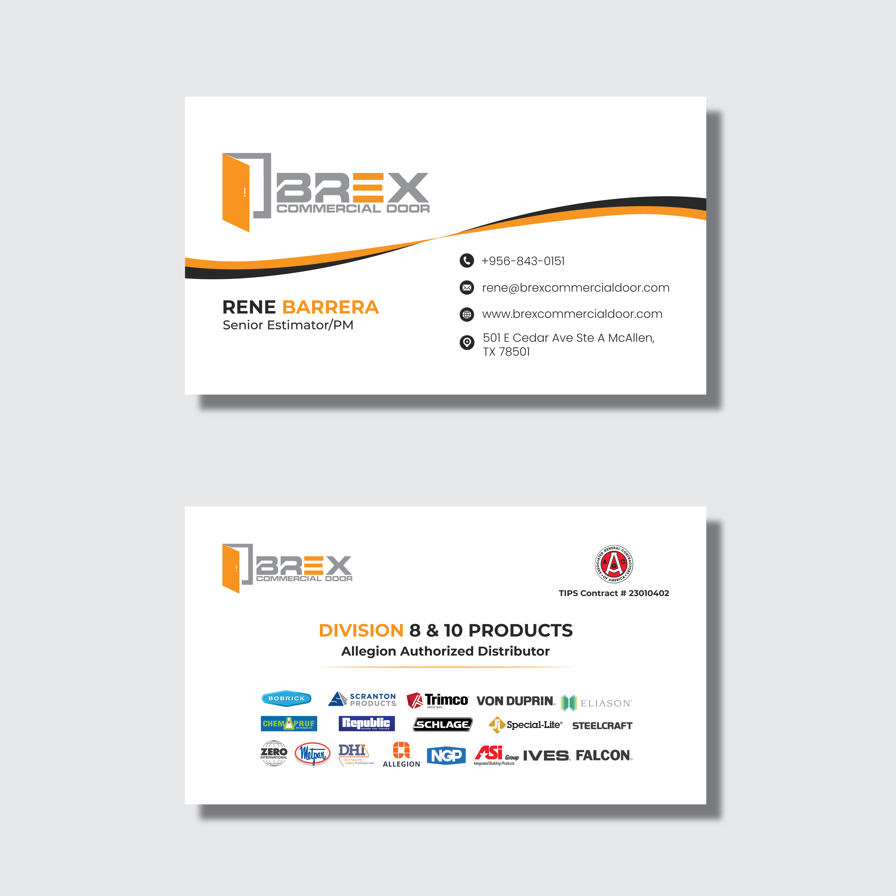 Visitenkarten-Design von grappikstar für BREX Commercial Door | Design #36395366