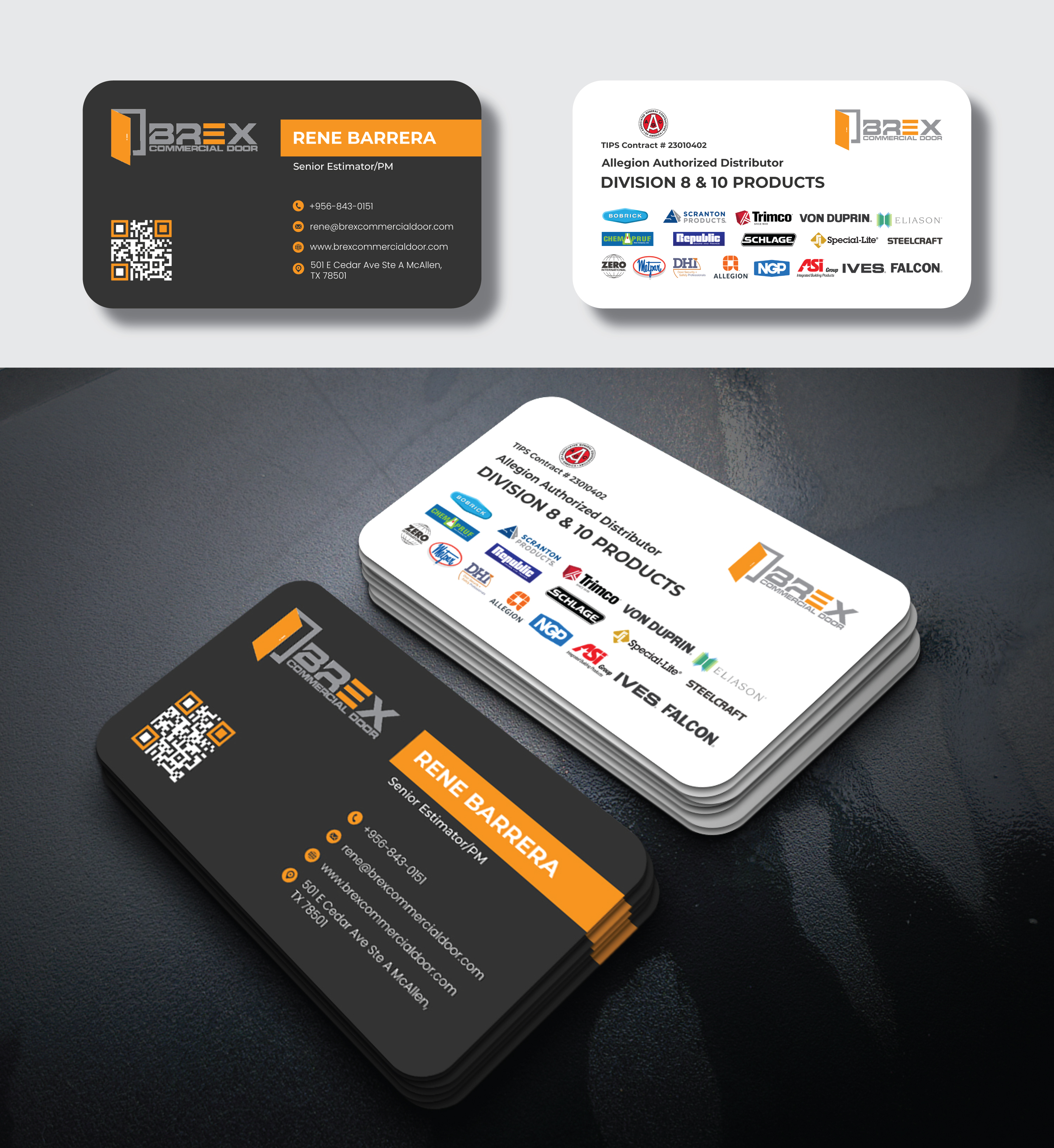 Business Card Design by grappikstar for BREX Commercial Door | Design #36409806