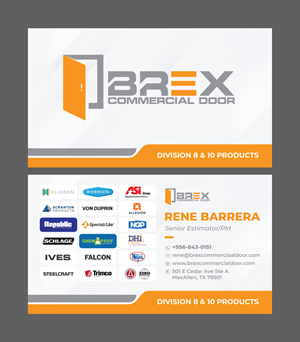 Business Card Design by Chic Bro for BREX Commercial Door | Design: #36379452