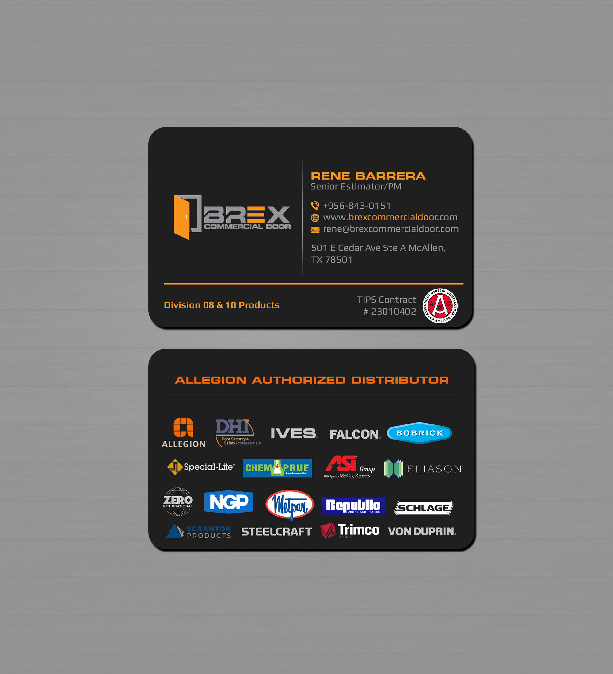 Business Card Design by Creations Box 2015 for BREX Commercial Door | Design #36392504