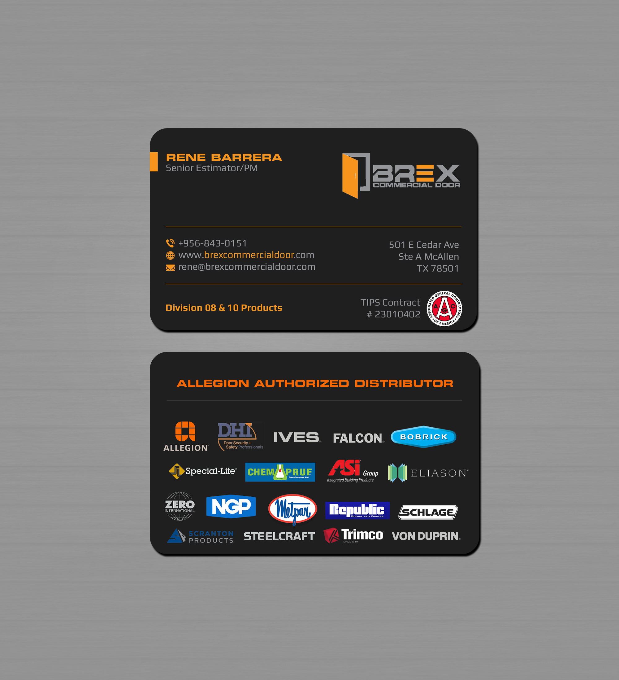 Business Card Design by Creations Box 2015 for BREX Commercial Door | Design #36392505