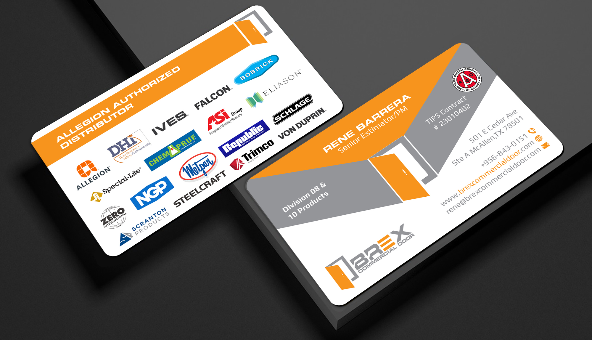 Business Card Design by Creations Box 2015 for BREX Commercial Door | Design #36392508