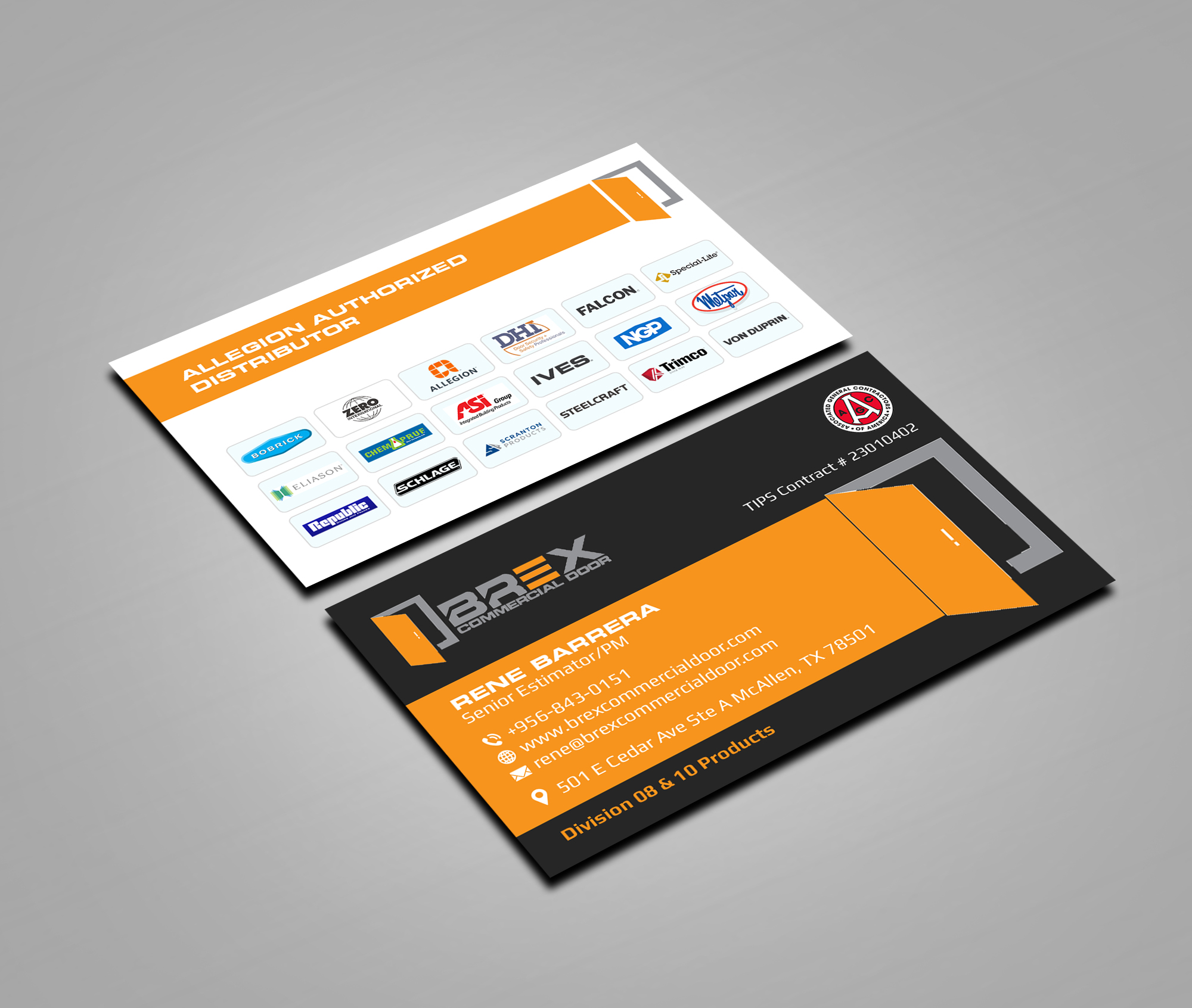 Business Card Design by Creations Box 2015 for BREX Commercial Door | Design #36393162