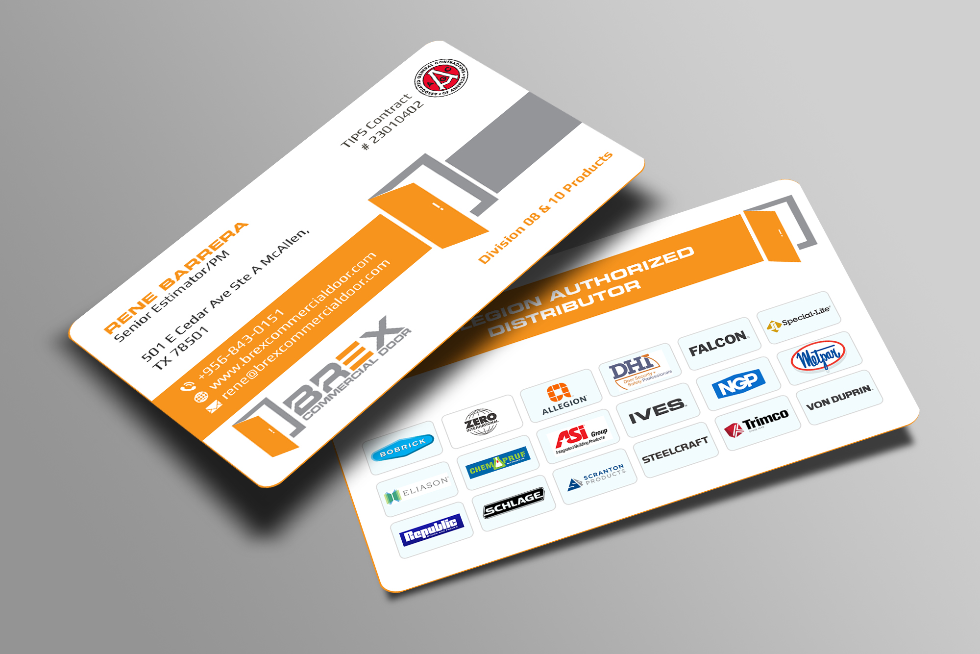 Business Card Design by Creations Box 2015 for BREX Commercial Door | Design #36393163