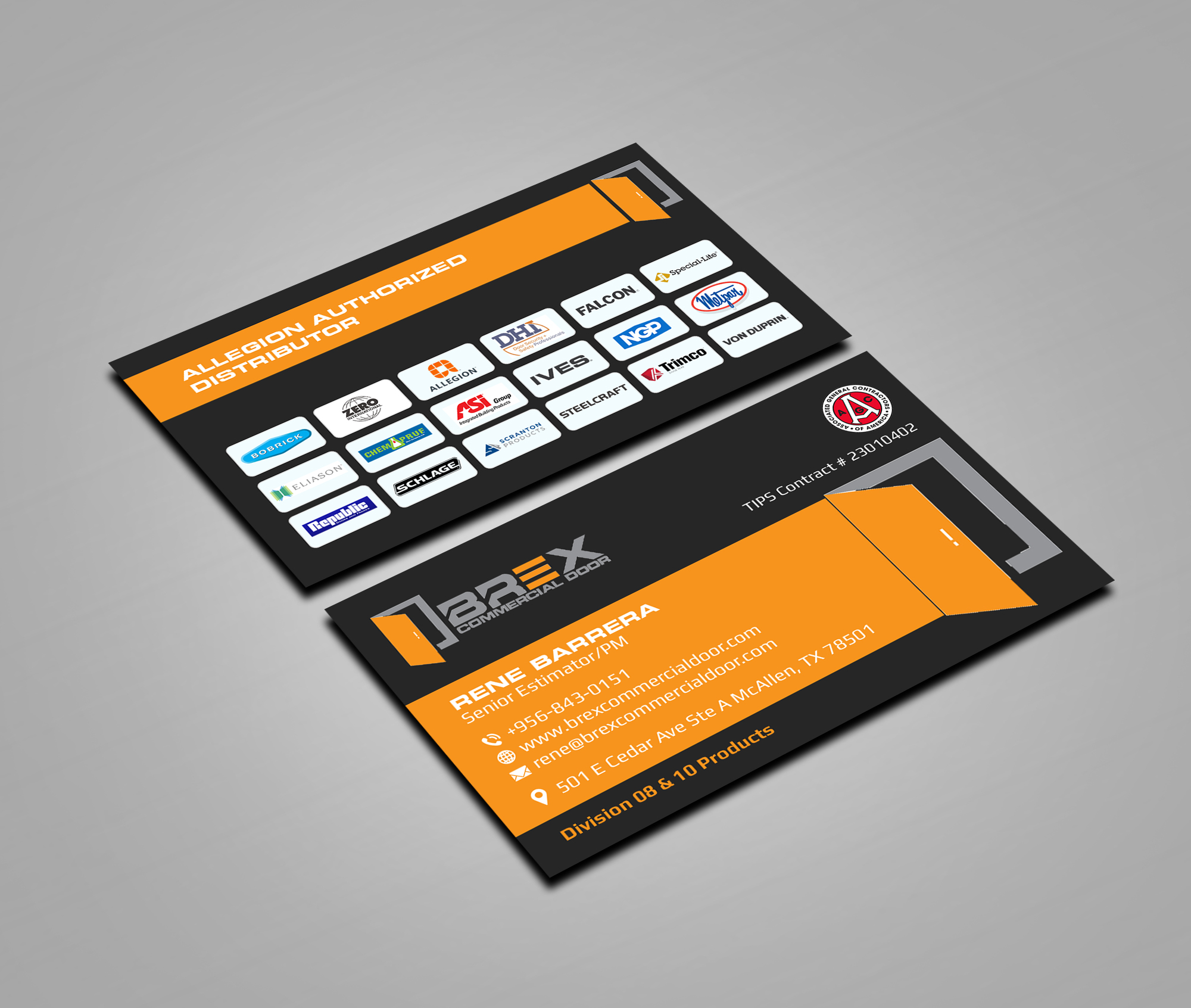 Business Card Design by Creations Box 2015 for BREX Commercial Door | Design #36393165
