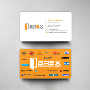Business Card Design by chandrayaan.creative for BREX Commercial Door | Design: #36385696