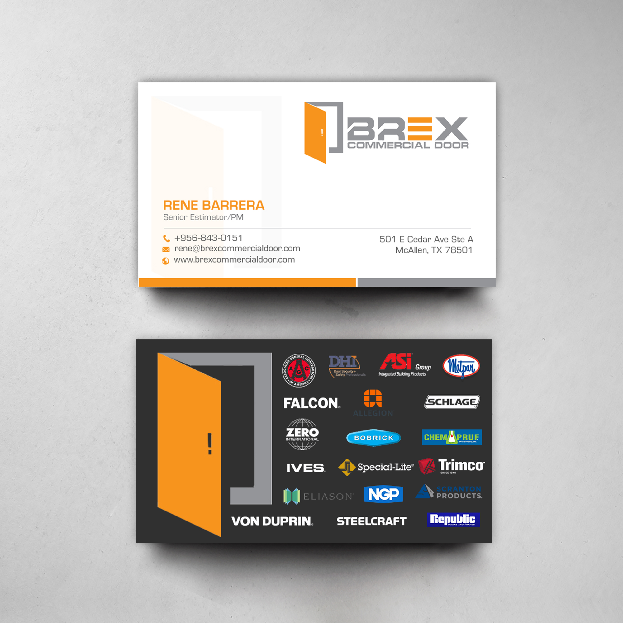 Visitenkarten-Design von chandrayaan.creative für BREX Commercial Door | Design #36385727