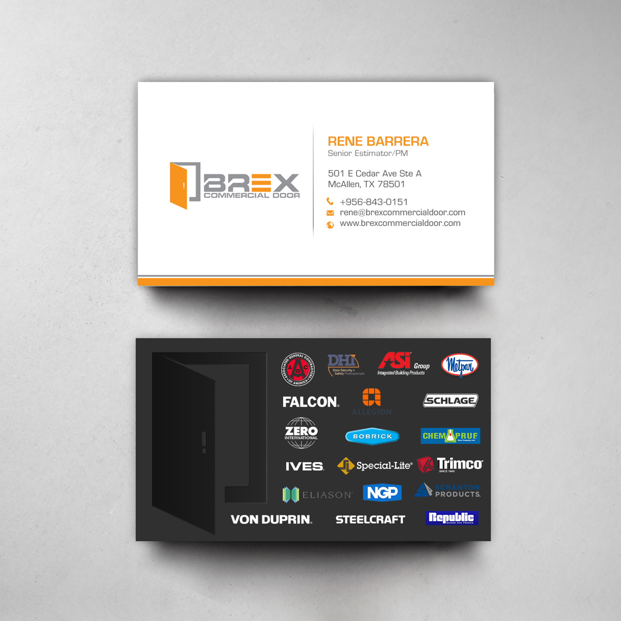 Business Card Design by chandrayaan.creative for BREX Commercial Door | Design #36385730