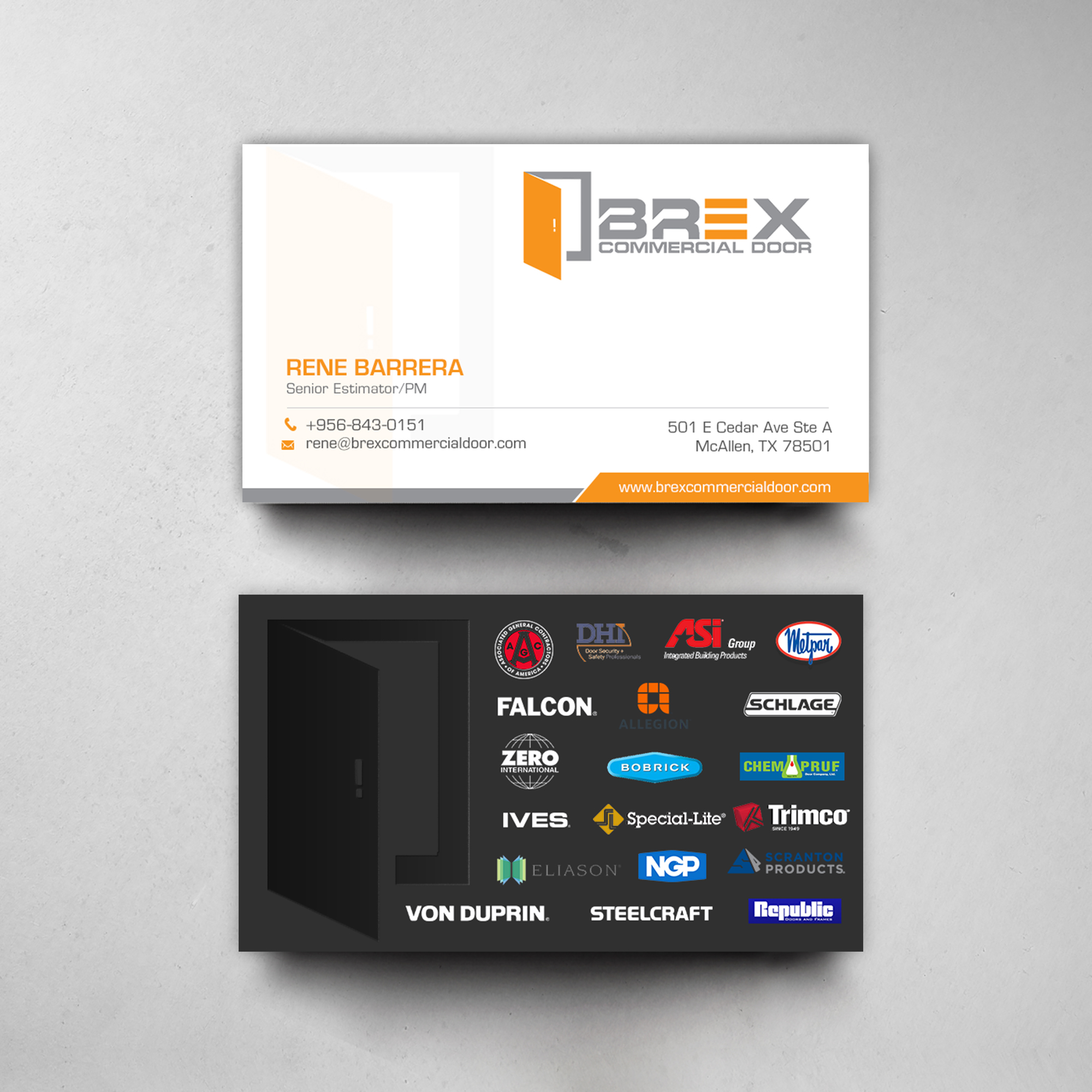 Business Card Design by chandrayaan.creative for BREX Commercial Door | Design #36385732