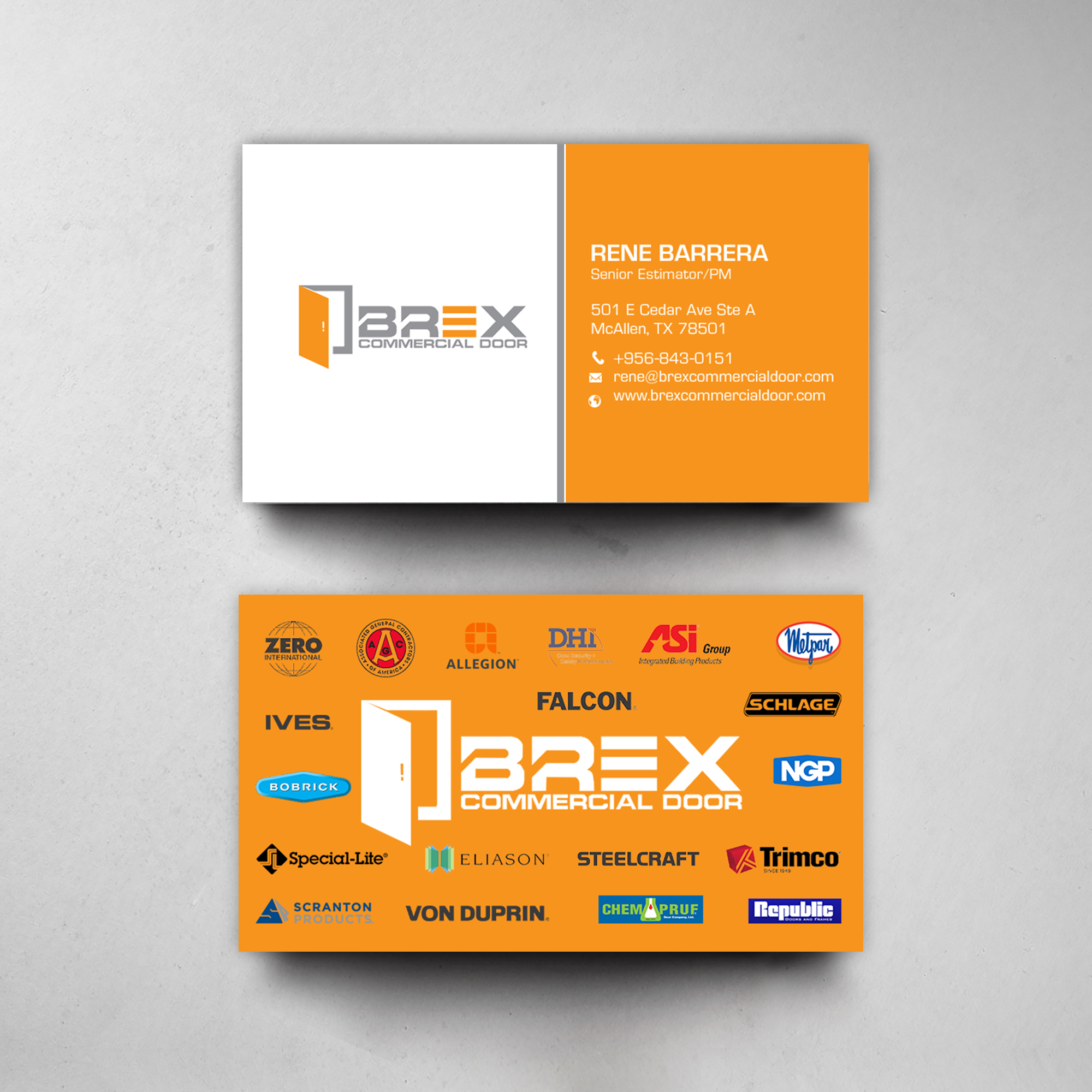 Business Card Design by chandrayaan.creative for BREX Commercial Door | Design #36385794