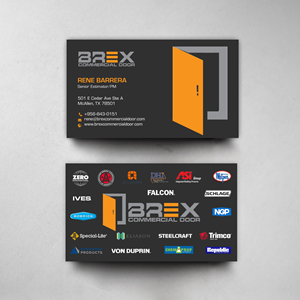 Business Card Design by chandrayaan.creative for BREX Commercial Door | Design: #36385796