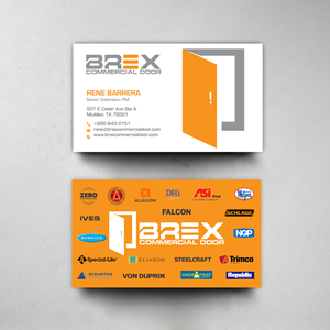 Business Card Design by chandrayaan.creative for BREX Commercial Door | Design: #36385797