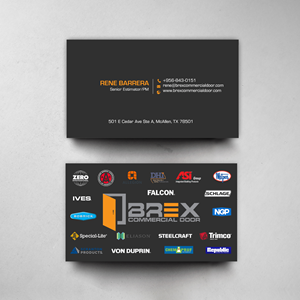 Business Card Design by chandrayaan.creative for BREX Commercial Door | Design: #36385825