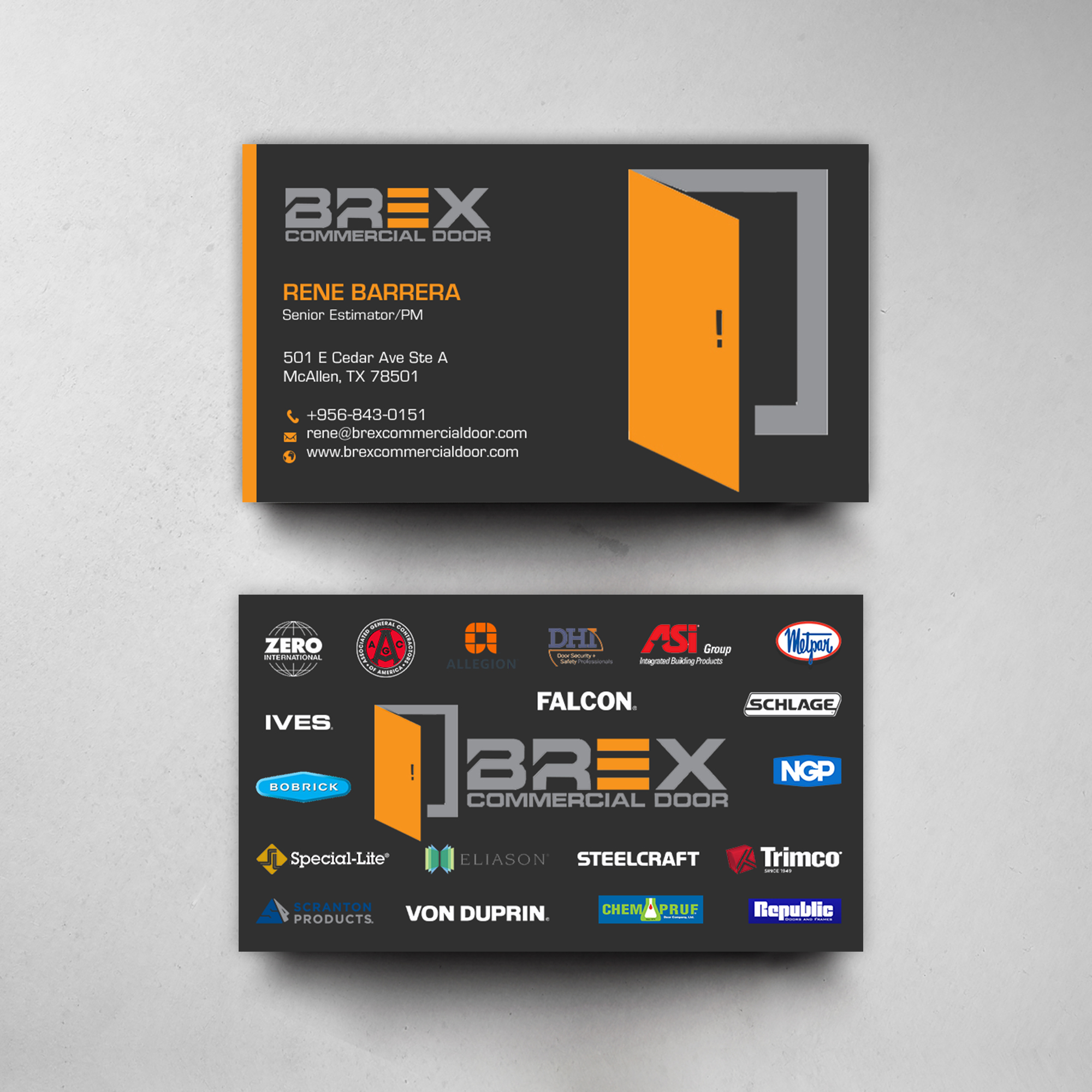 Visitenkarten-Design von chandrayaan.creative für BREX Commercial Door | Design #36385826