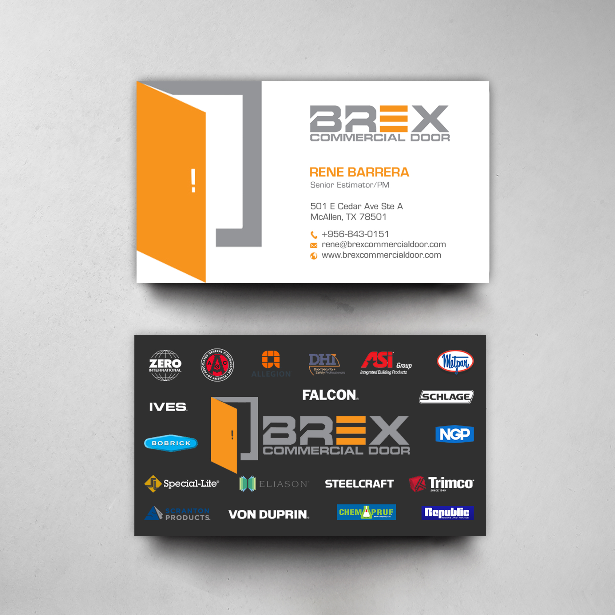 Business Card Design by chandrayaan.creative for BREX Commercial Door | Design #36392970
