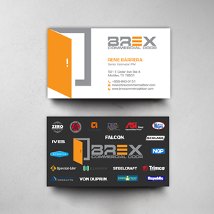 Business Card Design by chandrayaan.creative for BREX Commercial Door | Design: #36392970