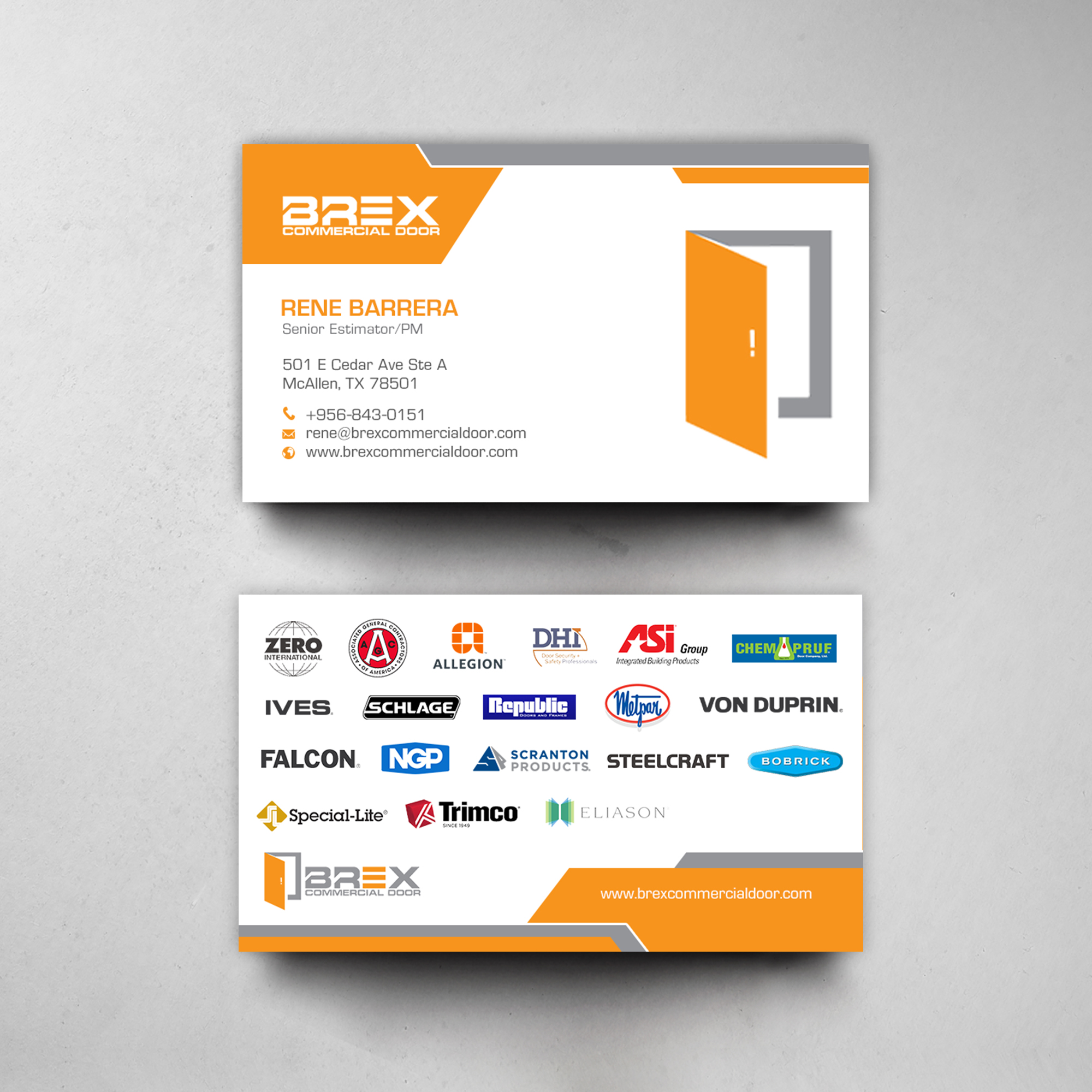 Visitenkarten-Design von chandrayaan.creative für BREX Commercial Door | Design #36392972