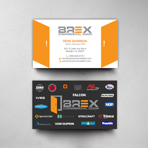 Business Card Design by chandrayaan.creative for BREX Commercial Door | Design: #36392973