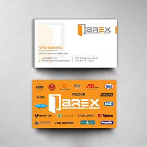 Business Card Design by chandrayaan.creative for BREX Commercial Door | Design: #36392974