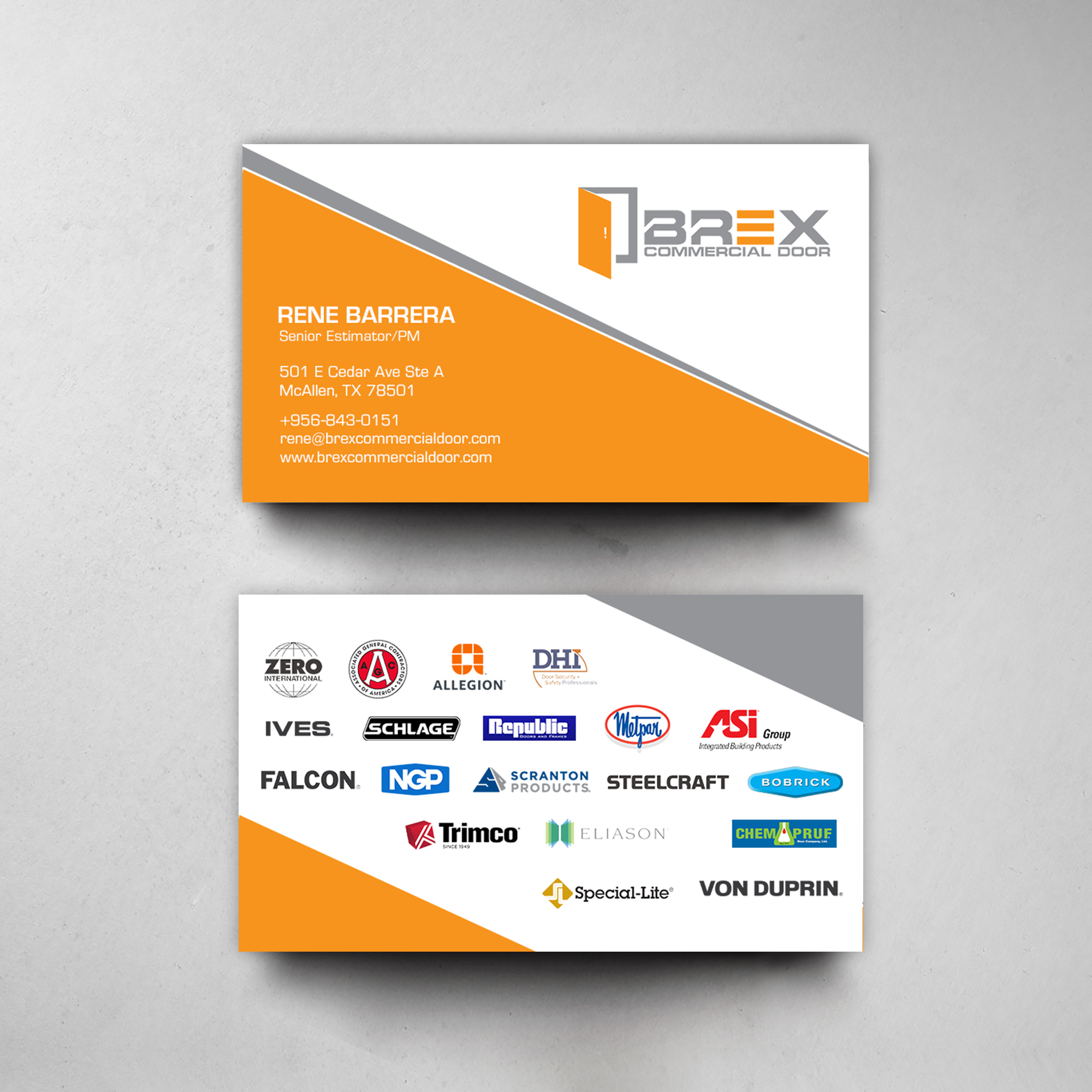 Business Card Design by chandrayaan.creative for BREX Commercial Door | Design #36392976