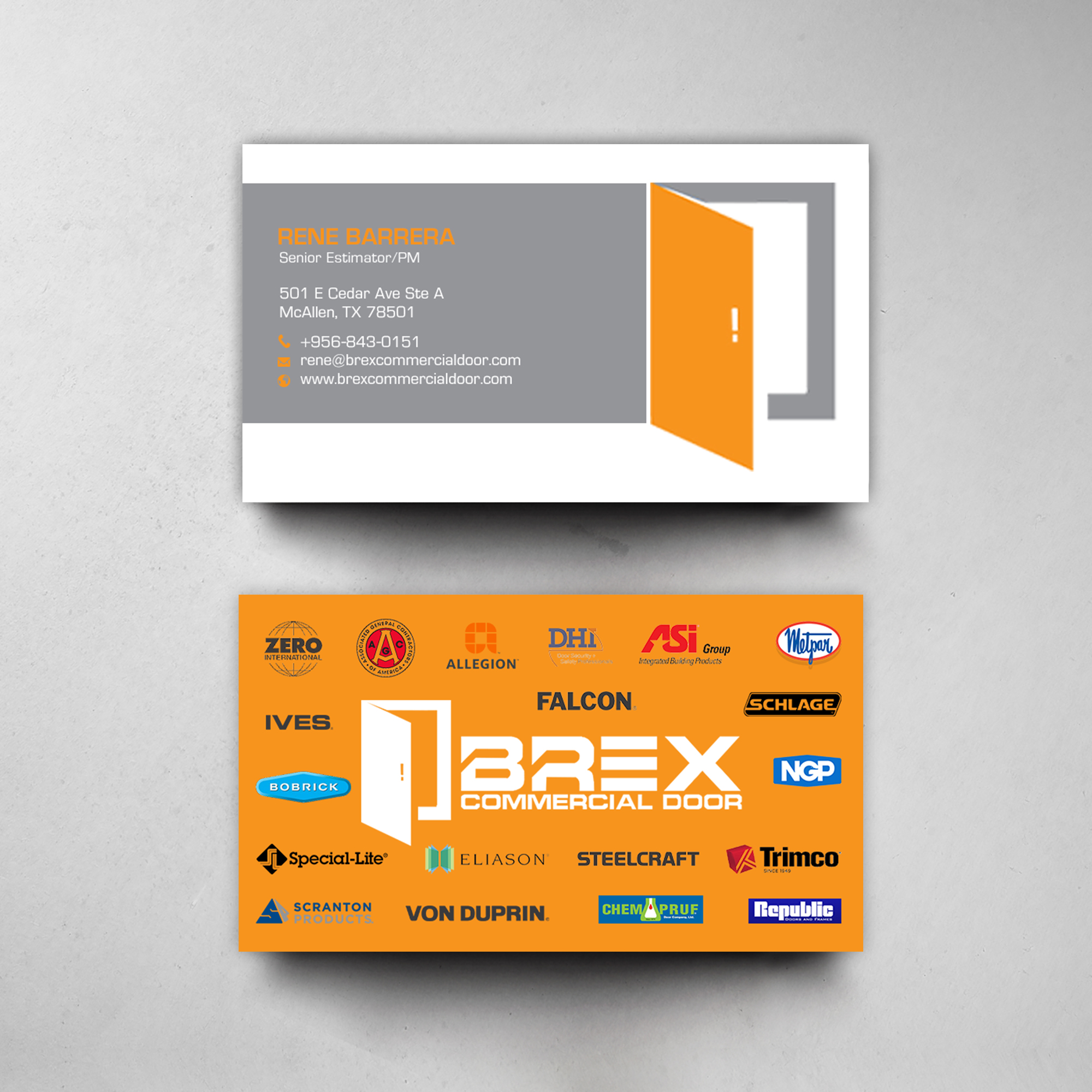 Visitenkarten-Design von chandrayaan.creative für BREX Commercial Door | Design #36392977