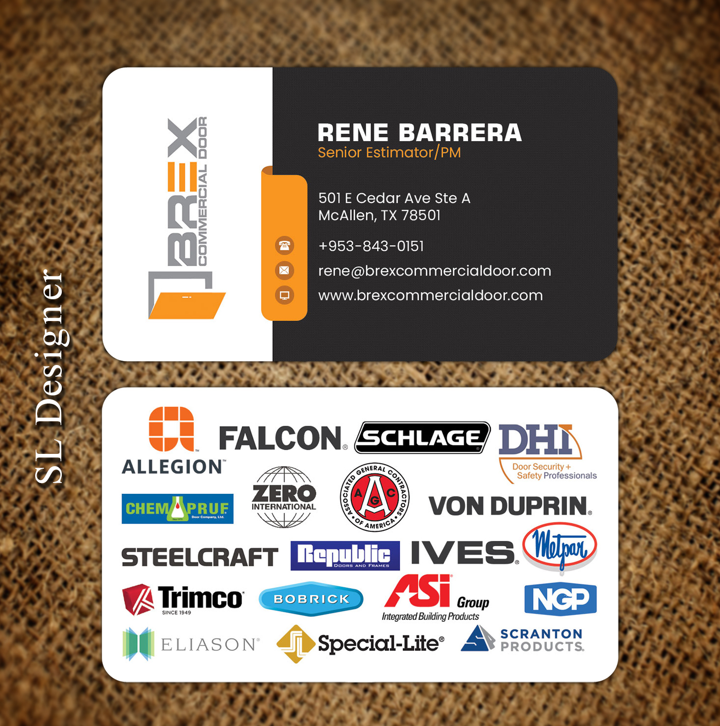 Visitenkarten-Design von SL Designer für BREX Commercial Door | Design #36393573