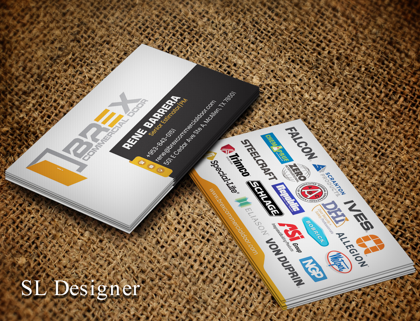 Visitenkarten-Design von SL Designer für BREX Commercial Door | Design #36393575
