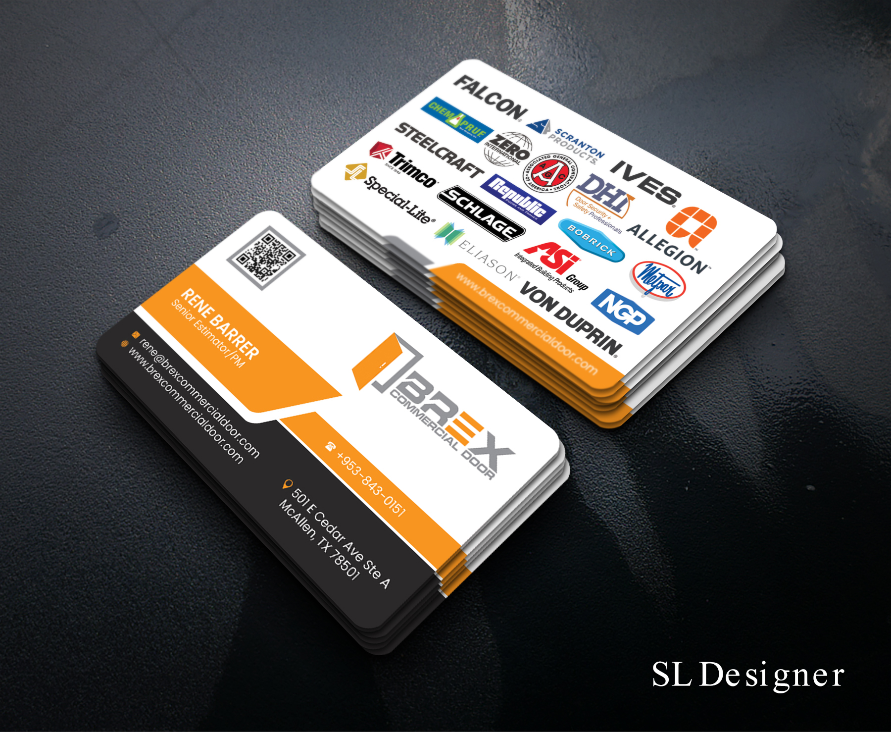 Business Card Design by SL Designer for BREX Commercial Door | Design #36393577