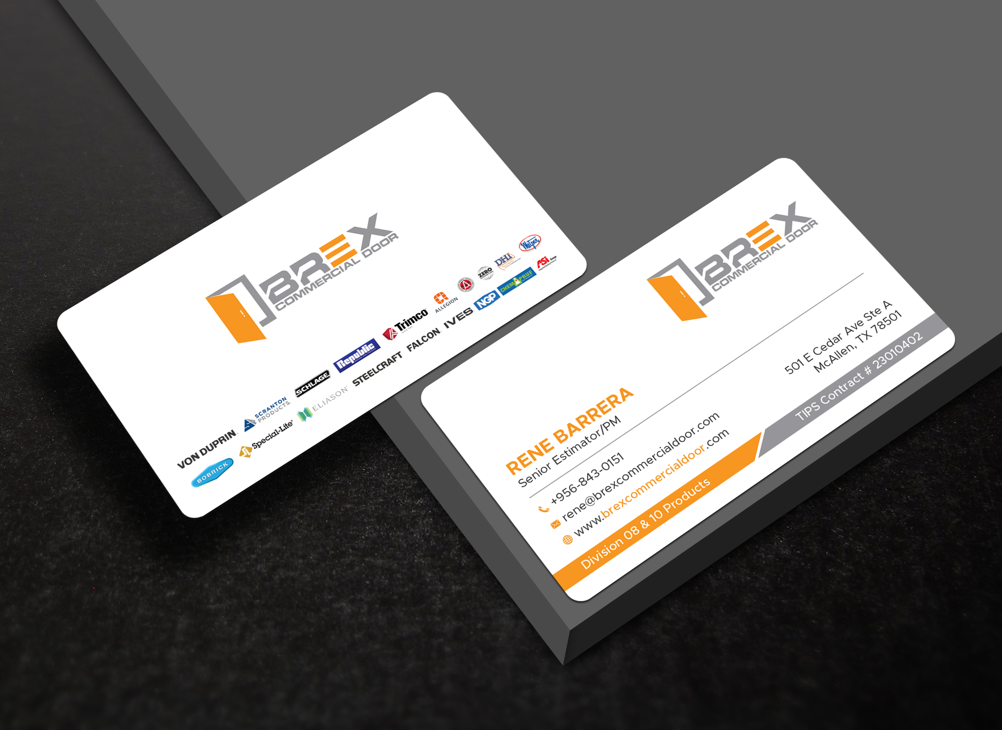 Visitenkarten-Design von Uttom 2 für BREX Commercial Door | Design #36380818