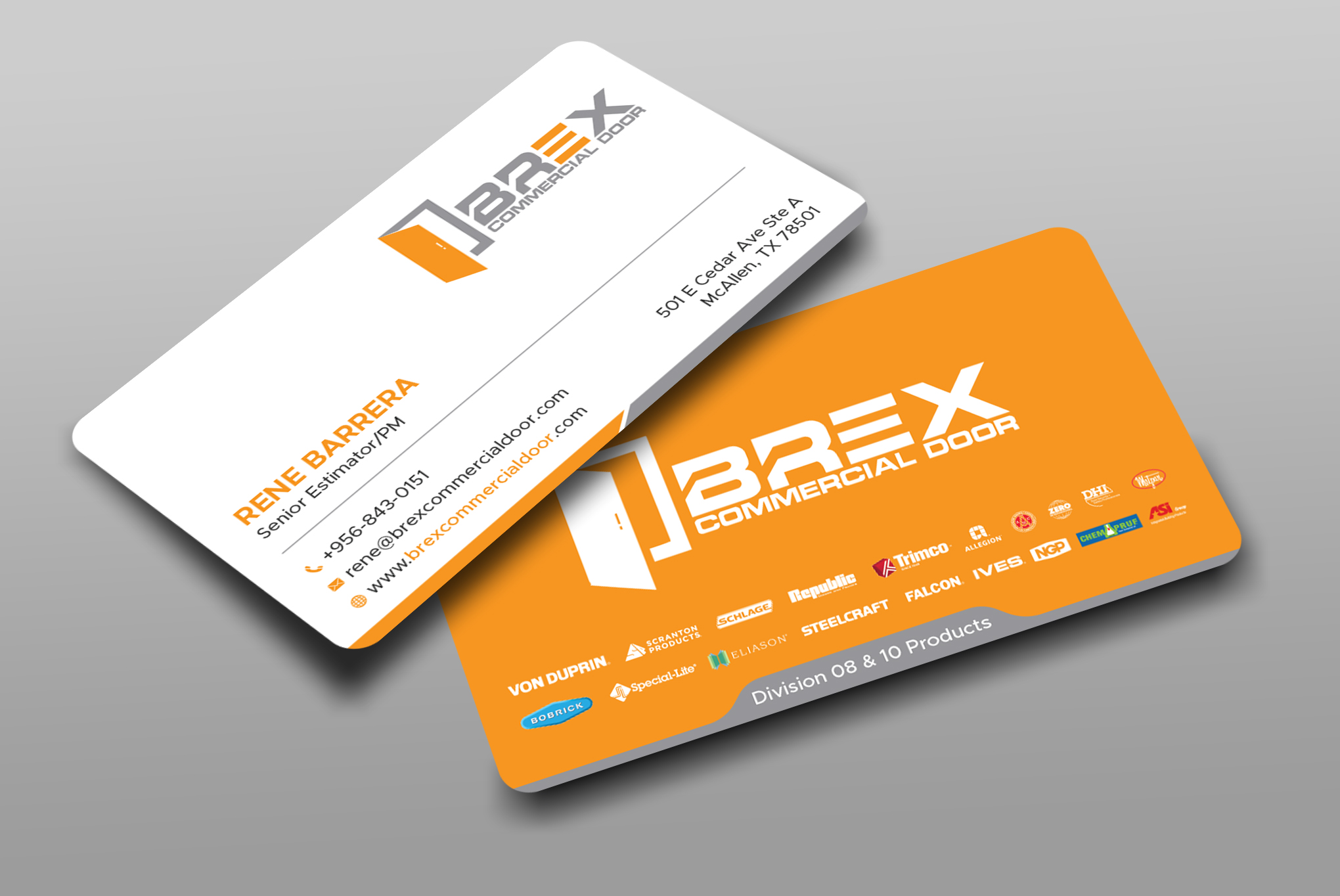 Visitenkarten-Design von Uttom 2 für BREX Commercial Door | Design #36383189