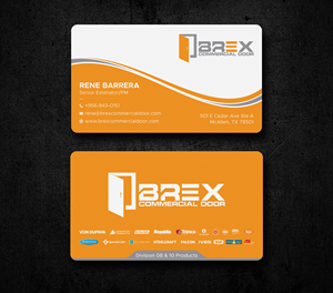 Business Card Design by Uttom 2 for BREX Commercial Door | Design: #36397486