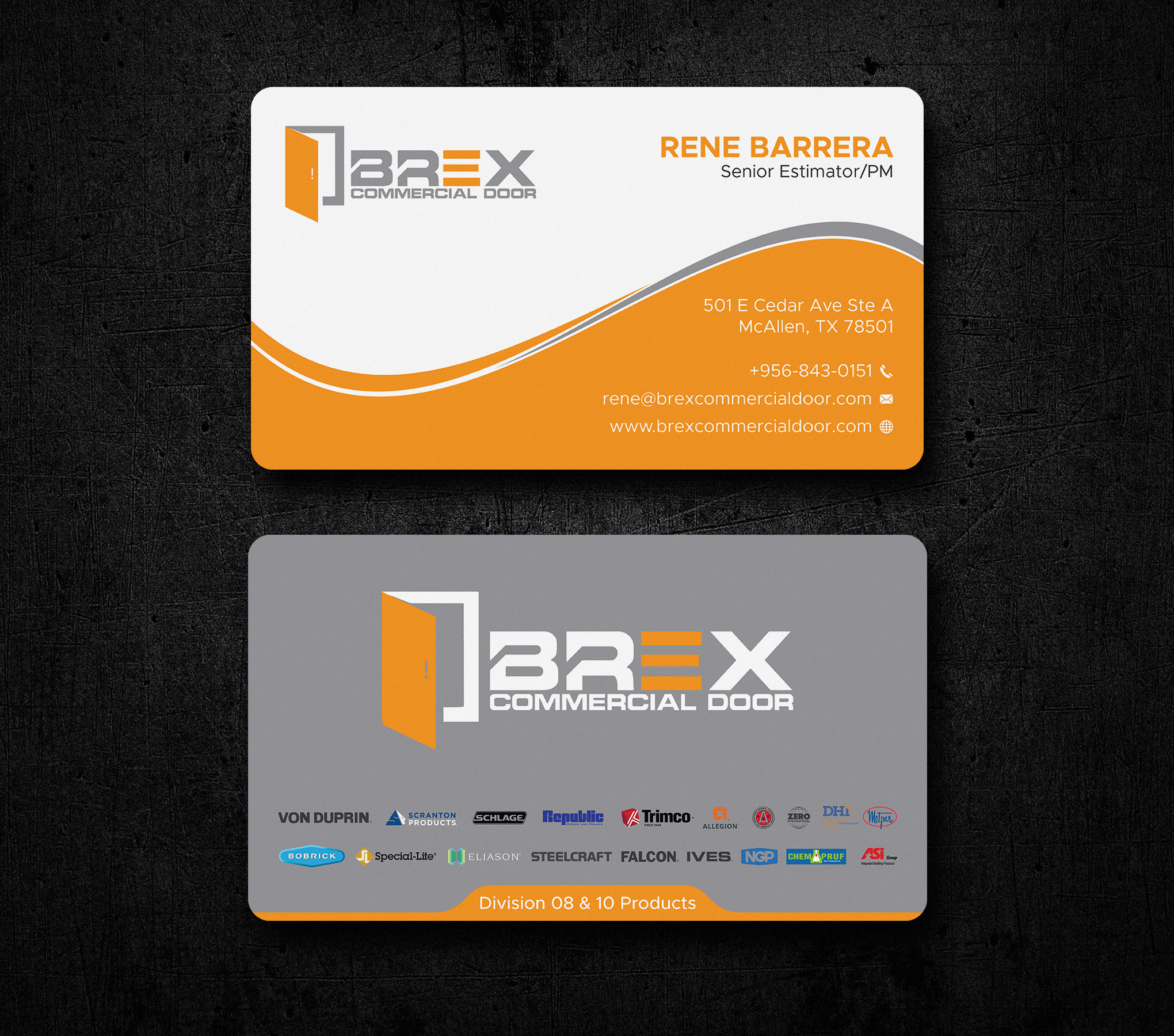 Business Card Design by Uttom 2 for BREX Commercial Door | Design #36397495