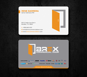 Business Card Design by Uttom 2 for BREX Commercial Door | Design: #36397503