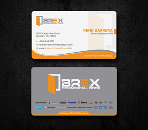 Business Card Design by Uttom 2 for BREX Commercial Door | Design: #36397504