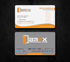 Business Card Design by Uttom 2 for BREX Commercial Door | Design: #36397505