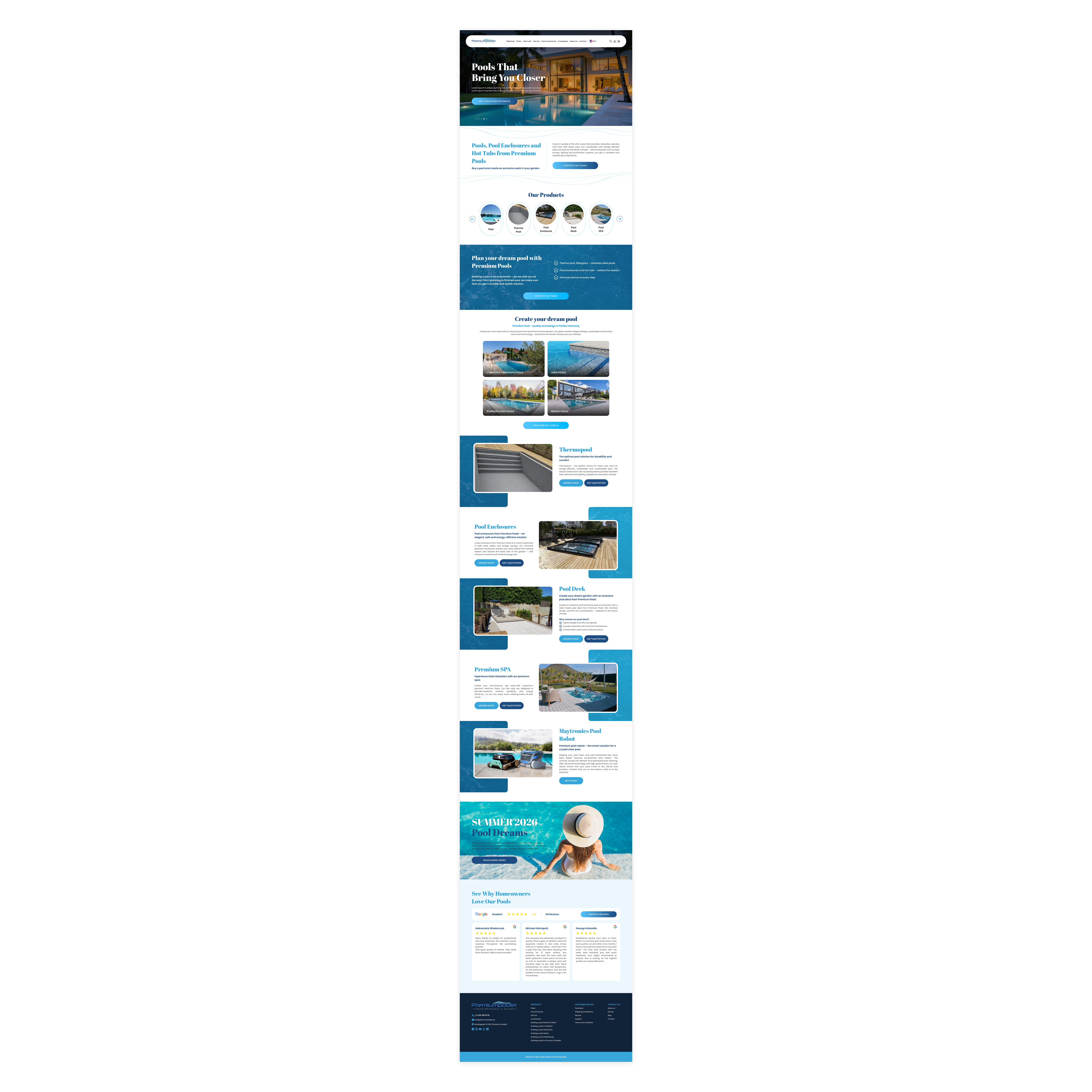 Web Design by Krold IT Solutions for PLATINUMPOOLS | Design #36393333