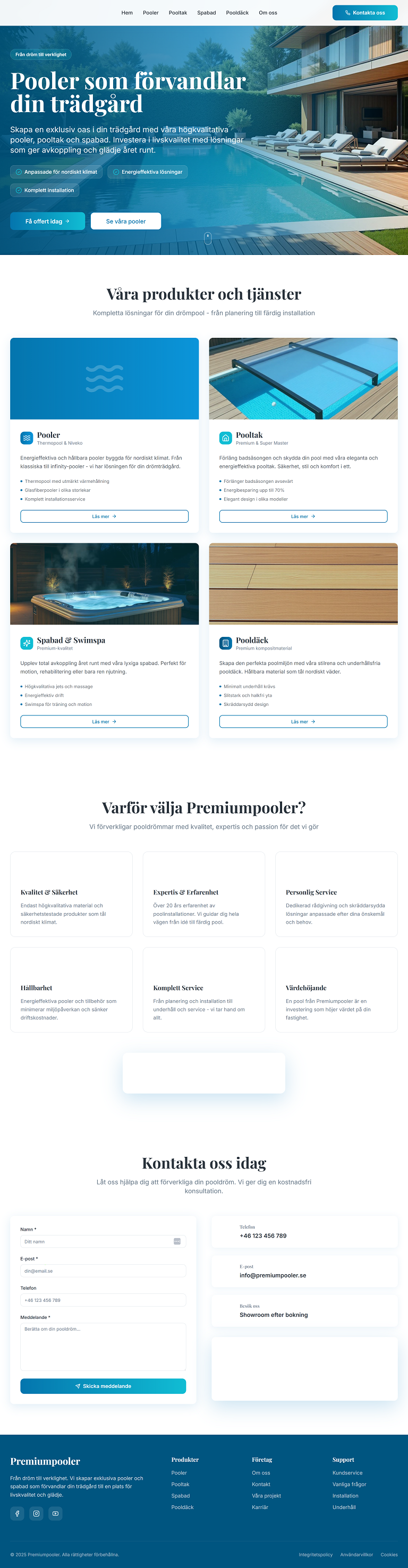 Diseño Web por Lawal S. para PLATINUMPOOLS | Diseño #36381426