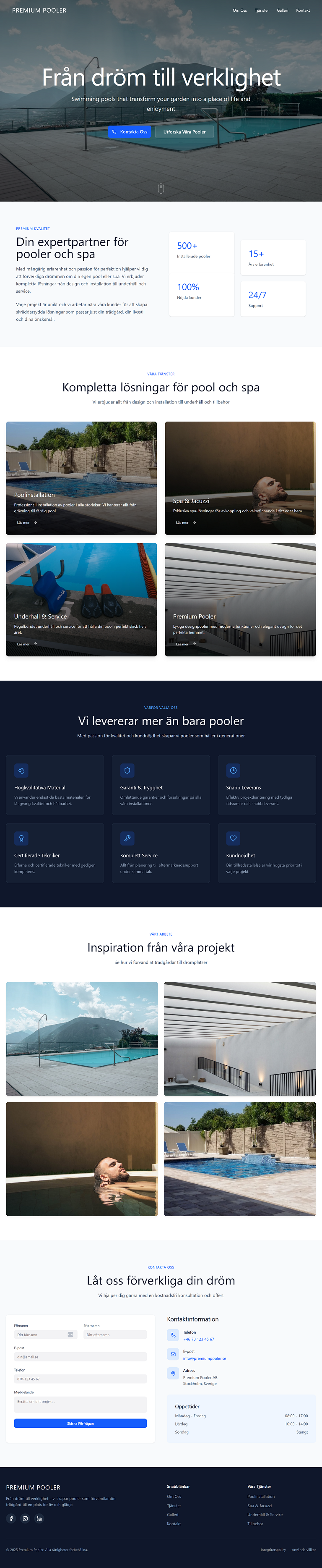 Diseño Web por Lawal S. para PLATINUMPOOLS | Diseño #36382233