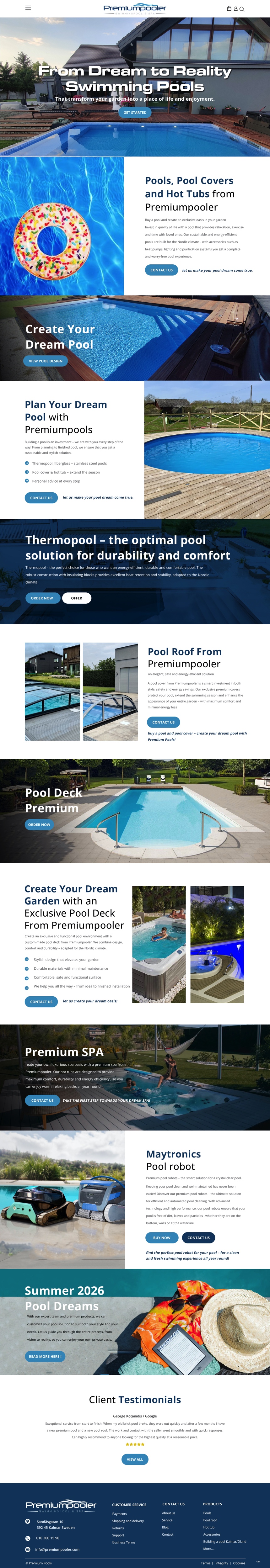 Web Design by pb for PLATINUMPOOLS | Design #36389566