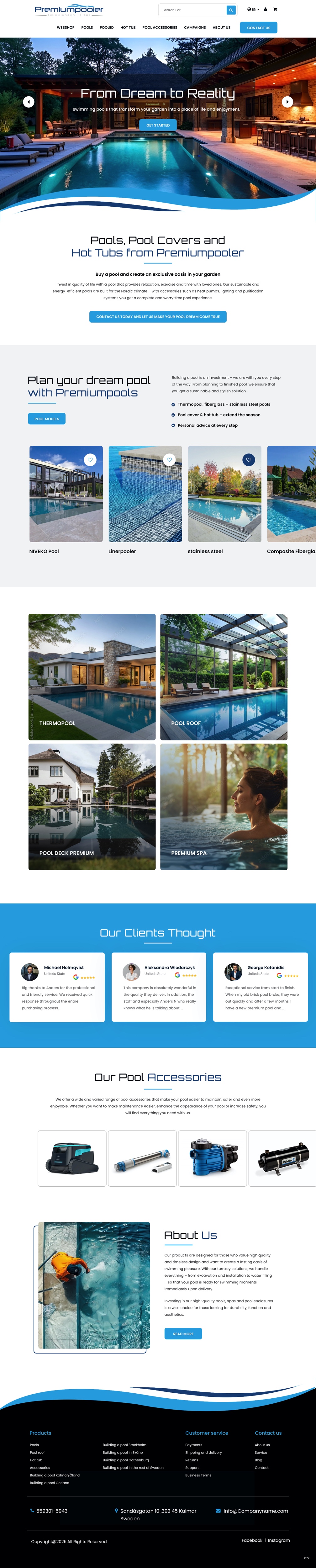 Web Design by pb for PLATINUMPOOLS | Design: #36389569