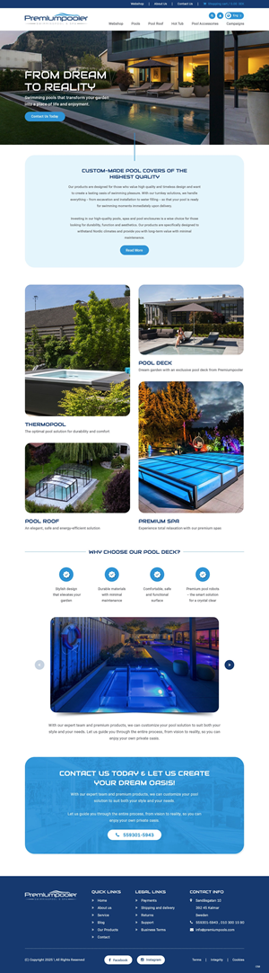 Web Design by pb for PLATINUMPOOLS | Design: #36389570