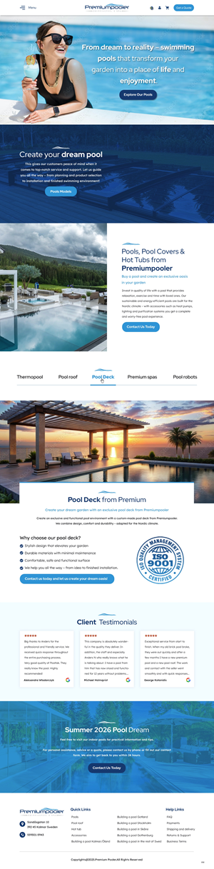 Web Design by pb for PLATINUMPOOLS | Design: #36389574